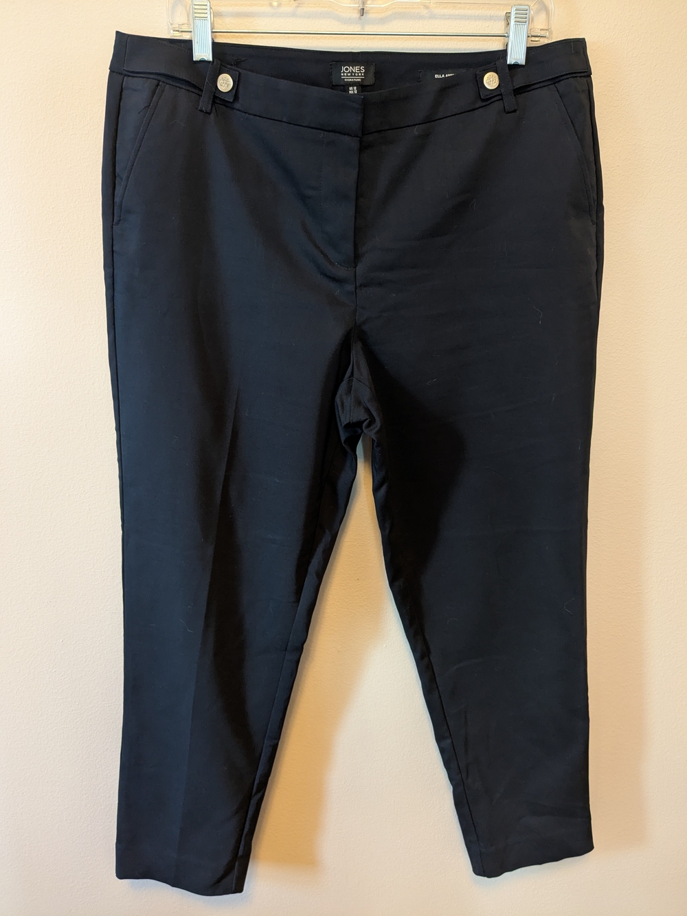 Jones New York Navy Stretch Cropped Ankle Pants